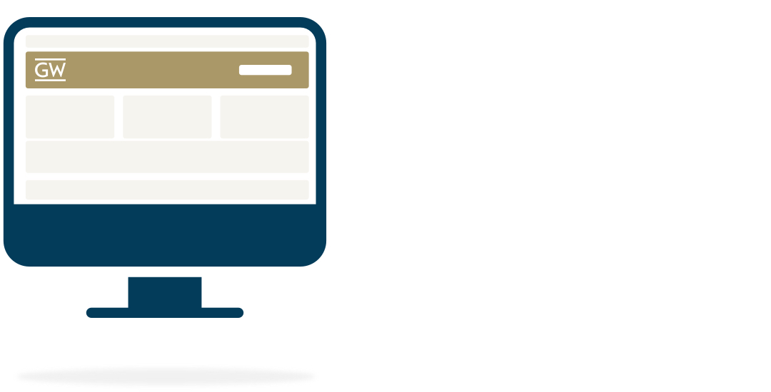 graphic of a computer highlighting a website header