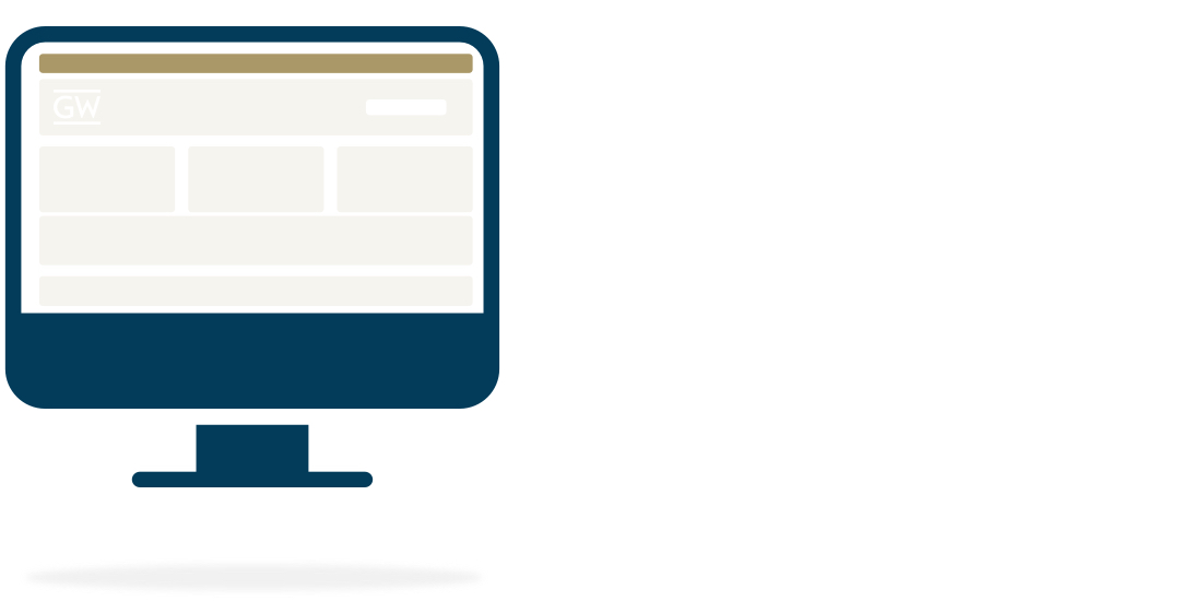 graphic of a computer highlighting a website utility links