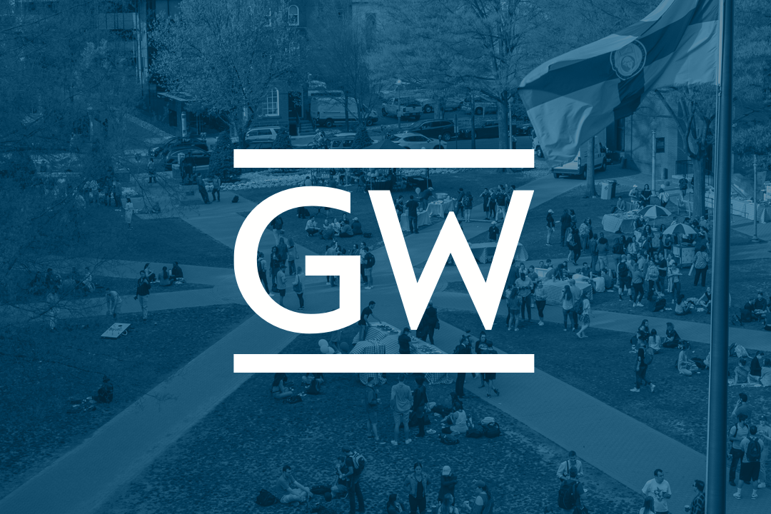 Placeholder image with GW monogram logo and blue background