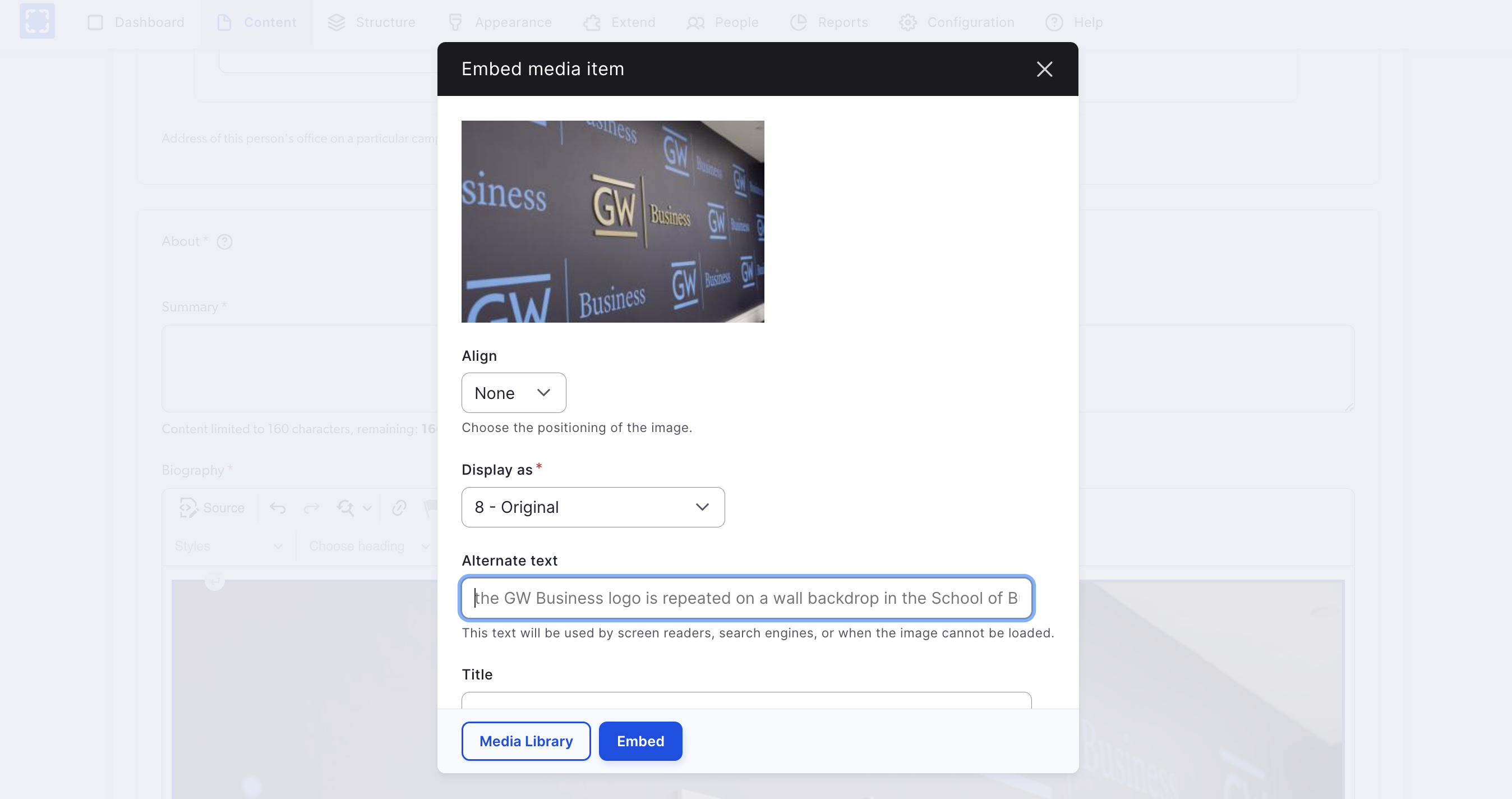 screenshot of an image showing alt text