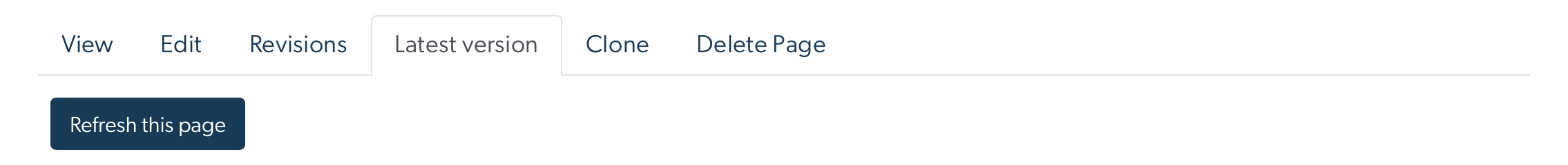 screenshot showing the latest version tab